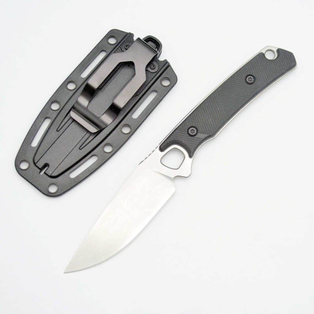 Bushcraft Knife Fixed - Cuchillo recto 2048 EDC, mango de