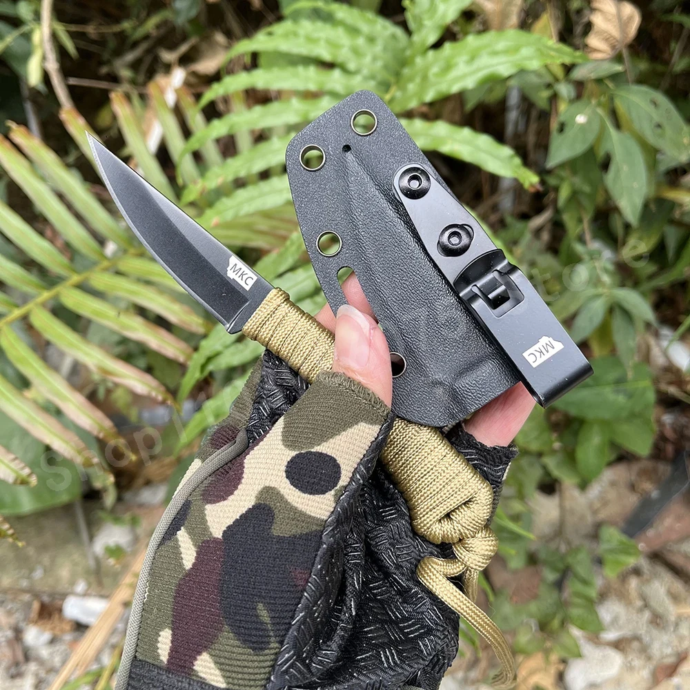 MK.C-cuchillo recto pequeño po - Bushcraft Knife Fixed reseña y precio