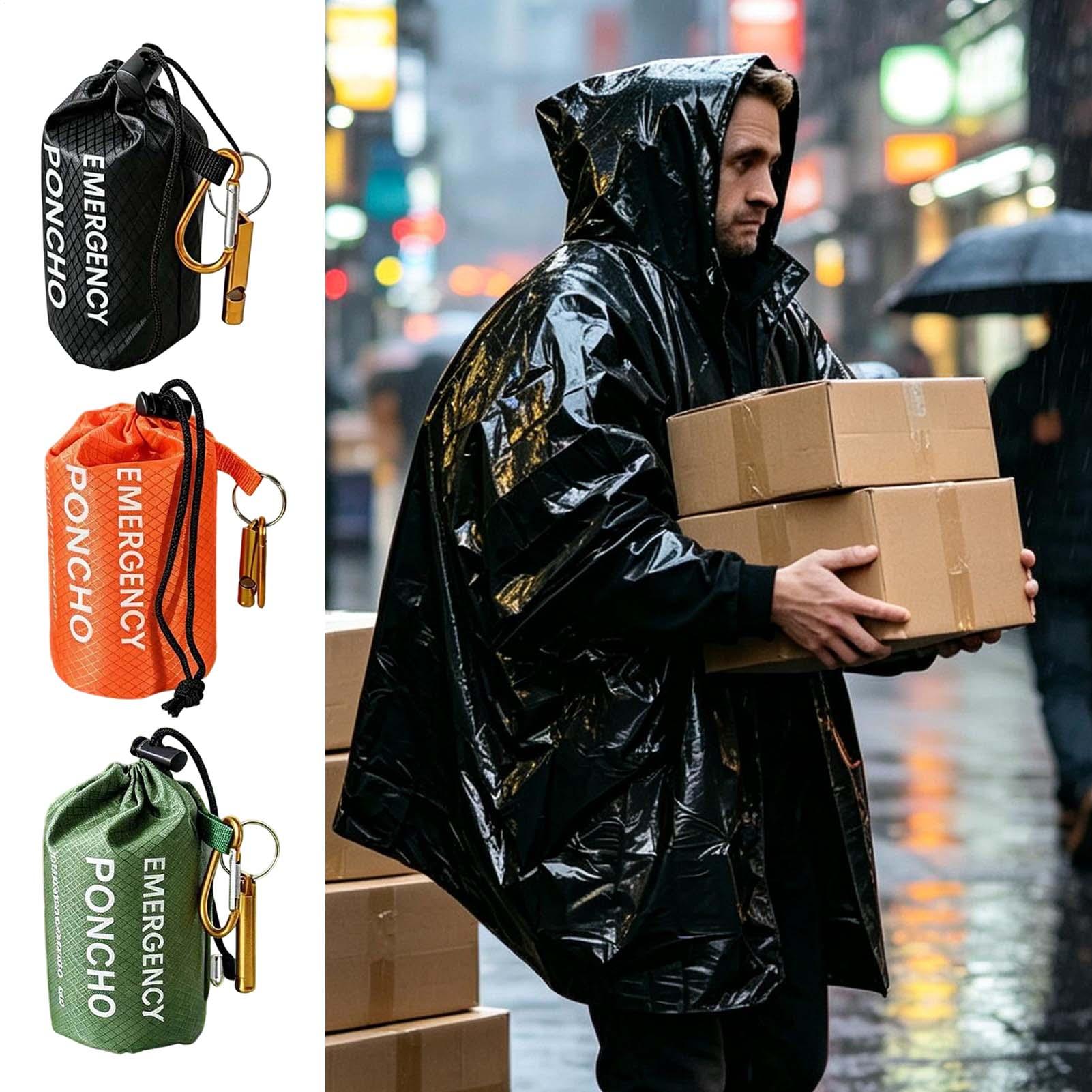 3 piezas: poncho impermeable d - Survival Blanket Reflective reseña y precio